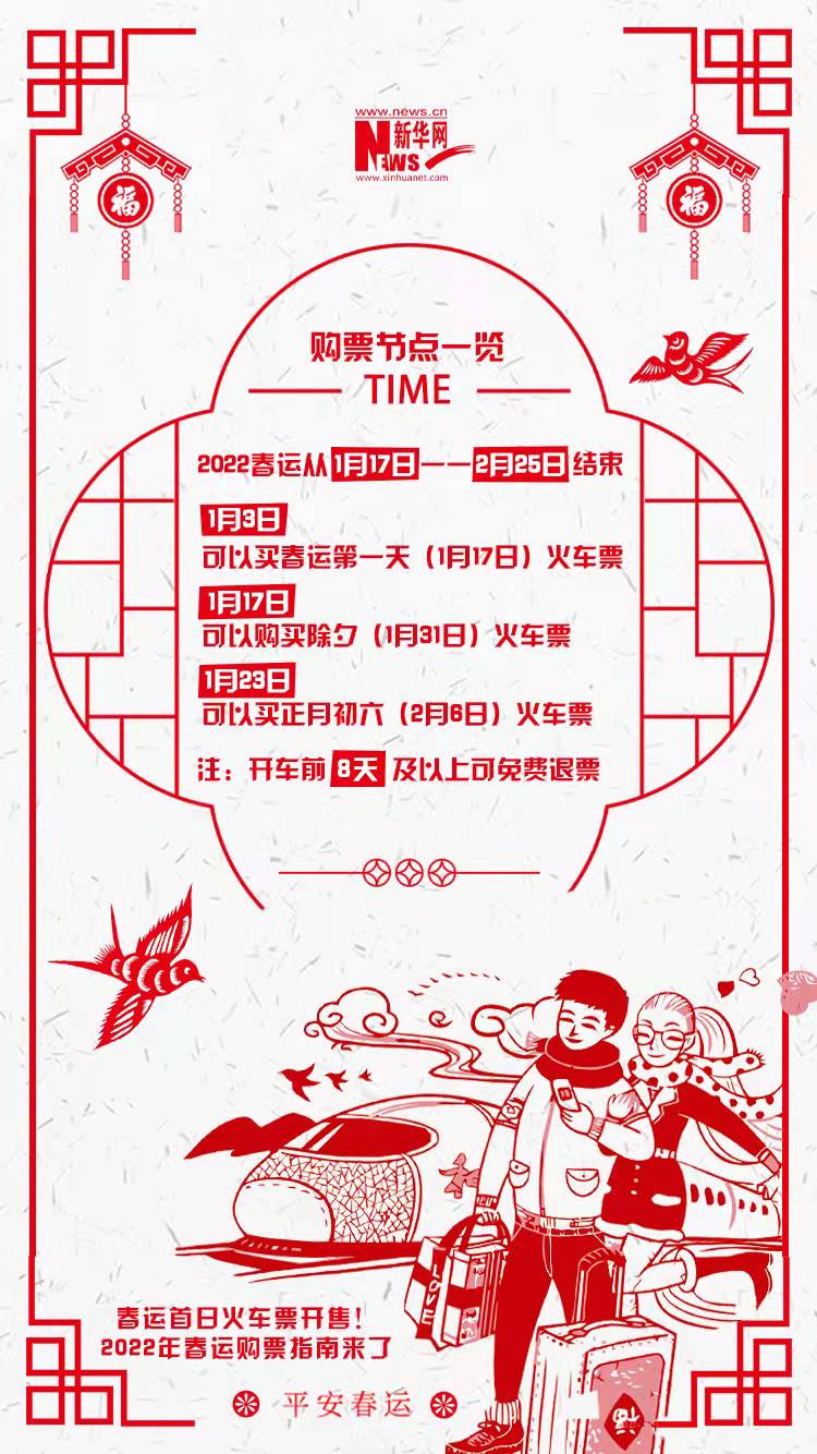 2022年春運(yùn)首日火車票開售！購(gòu)票指南來(lái)了
