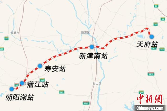 成都鐵路樞紐天府至朝陽湖段線路圖?！F集團(tuán)供圖