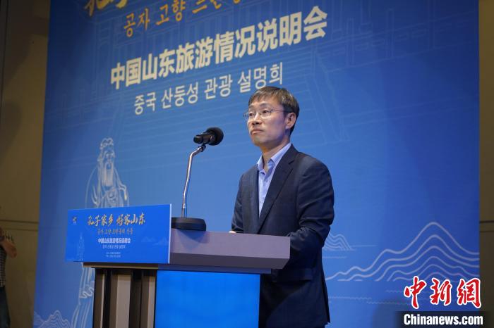 首爾市政府觀光體育局局長(zhǎng)金英渙致辭。　劉旭 攝
