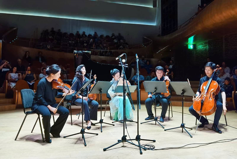 “古老文明的現(xiàn)代回聲——中國當(dāng)代作曲家室內(nèi)樂作品音樂會(huì)”在意大利舉行。中國駐意大利使館供圖