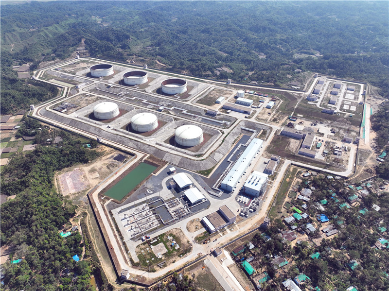 孟加拉國首個海陸一體化超大型石油儲運工程——單點系泊及雙線管道工程。中石油管道局供圖。