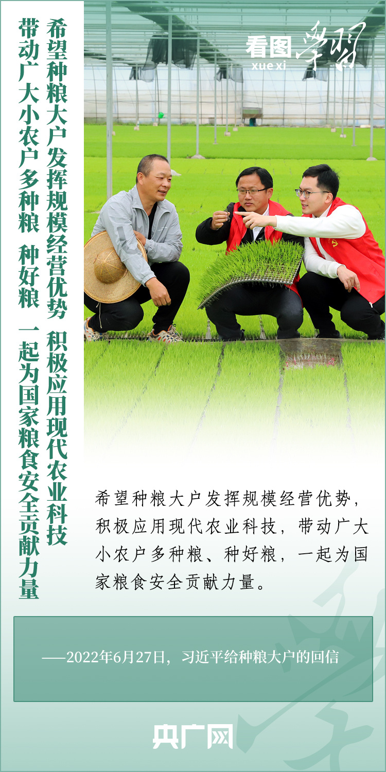 看圖學(xué)習(xí)丨推廣良田、良種、良法、良機(jī) 給農(nóng)業(yè)現(xiàn)代化插上科技的翅膀