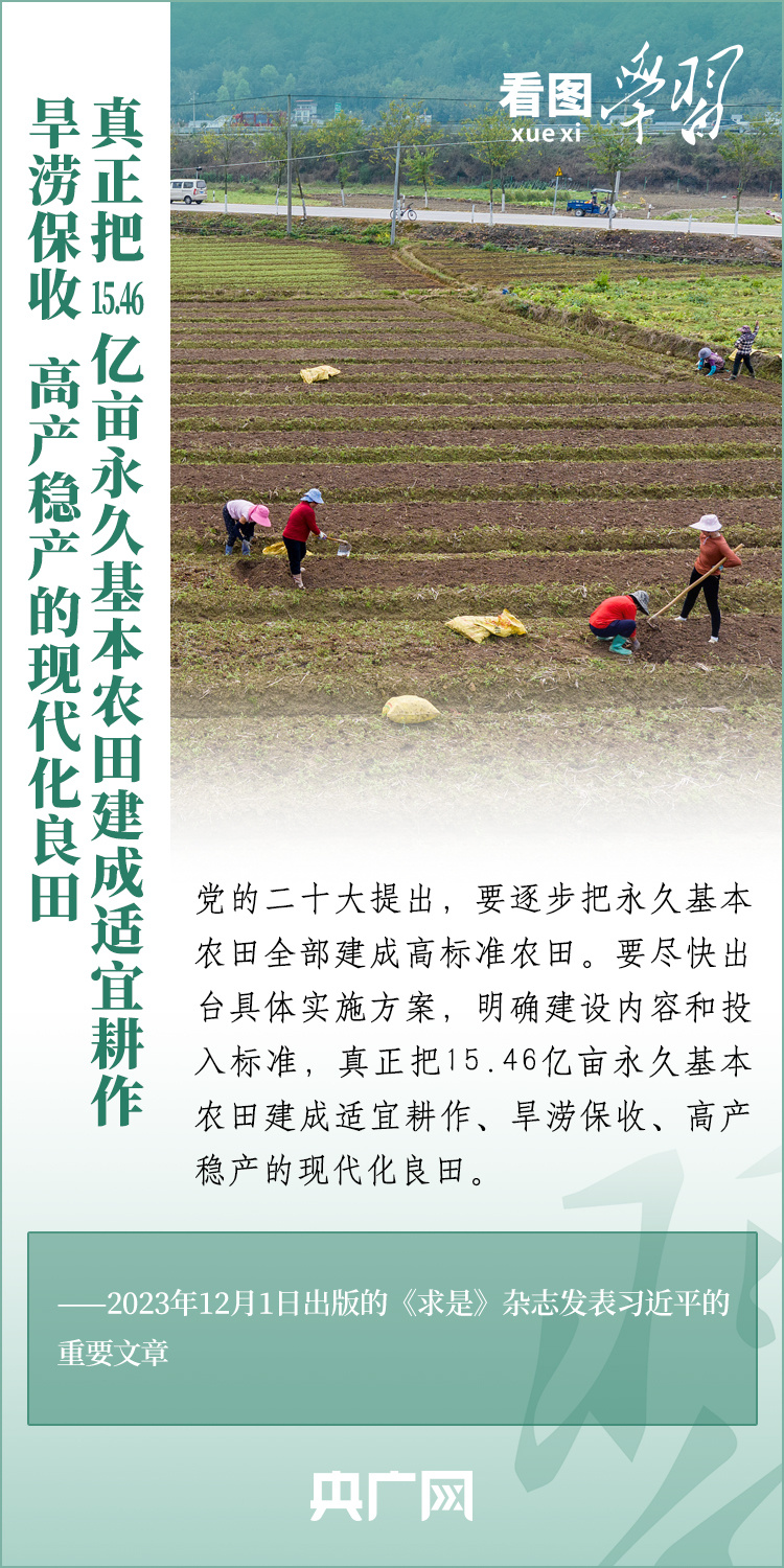 看圖學(xué)習(xí)丨推廣良田、良種、良法、良機(jī) 給農(nóng)業(yè)現(xiàn)代化插上科技的翅膀