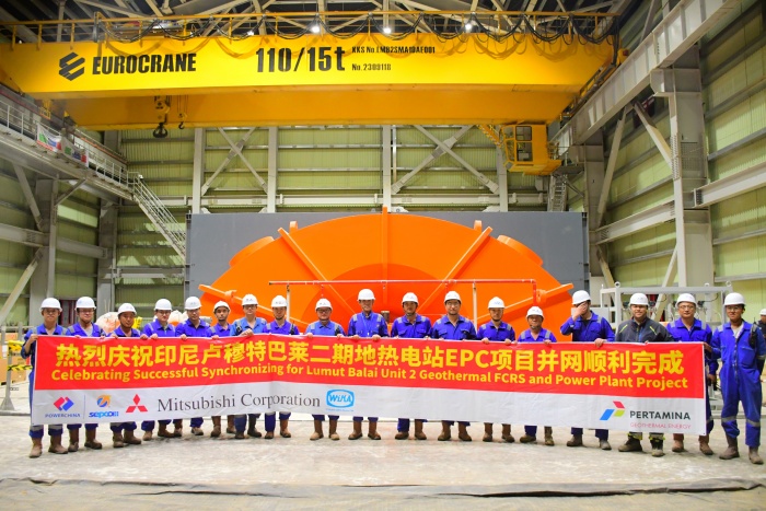 項目員工慶祝項目順利并網(wǎng)發(fā)電。山東電建三公司供圖