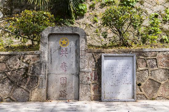 共青團(tuán)路石碑。   南報(bào)融媒體記者  丁劼攝
