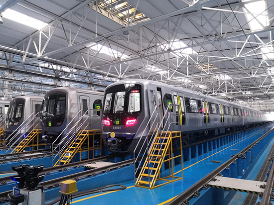 石家莊地鐵二號線列車。 中車齊車集團石家莊公司供圖