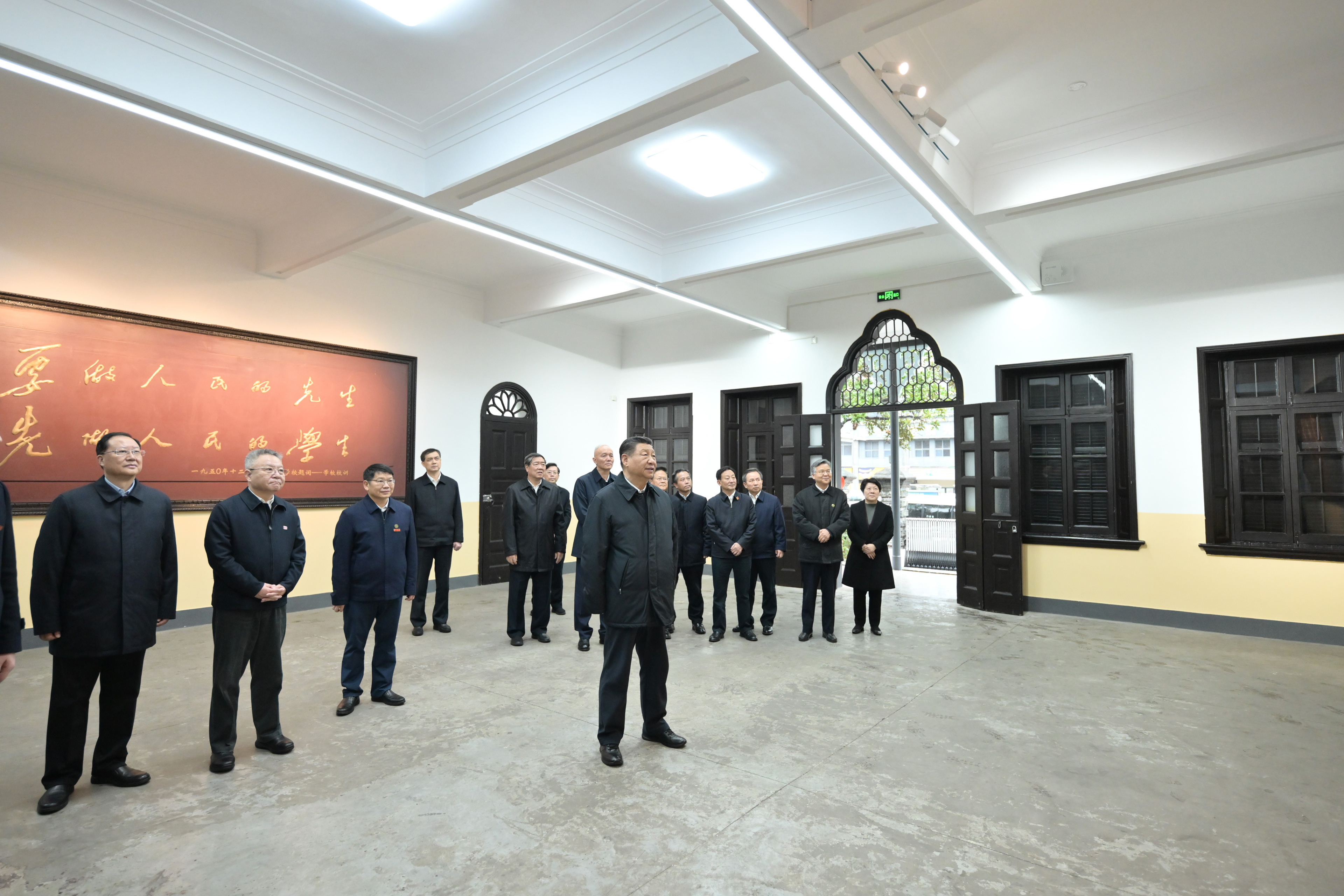 3月18日，習(xí)近平總書記在湖南第一師范學(xué)院（城南書院校區(qū)）考察。
