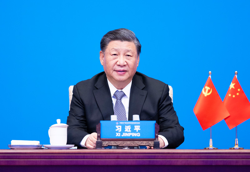 2023年3月15日，習(xí)近平主席在北京出席中國共產(chǎn)黨與世界政黨高層對話會(huì)，并發(fā)表題為《攜手同行現(xiàn)代化之路》的主旨講話。