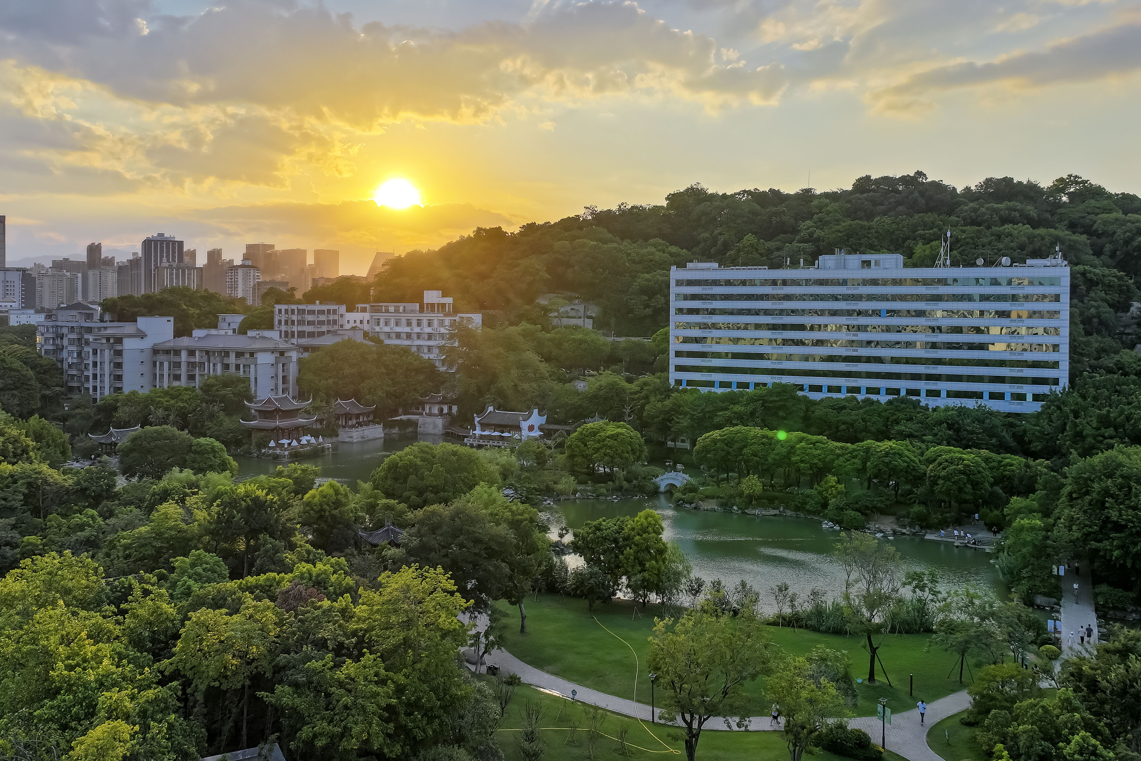 2024年7月17日，福州市鼓樓區(qū)黎明湖生態(tài)濕地公園。
