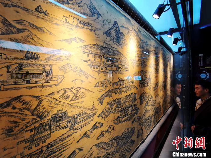 圖為歷代藏醫(yī)藥學(xué)教育機(jī)構(gòu)展示。　張?zhí)砀?攝
