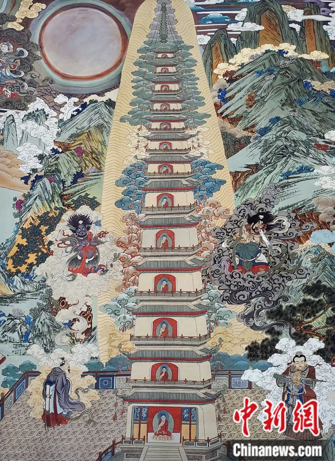 臨摹、補(bǔ)繪的青海瞿曇寺壁畫。受訪者 供圖