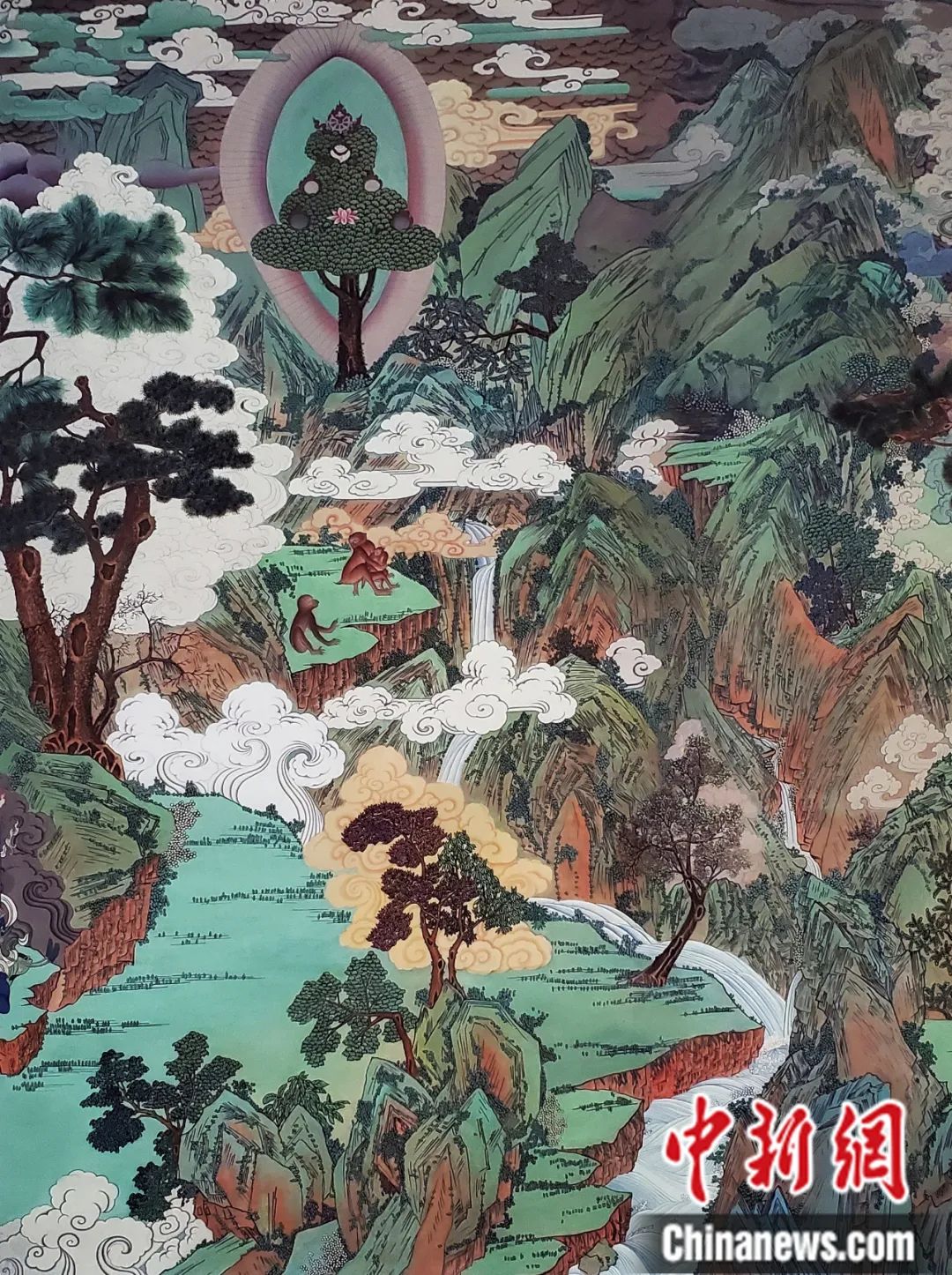 臨摹、補(bǔ)繪的青海瞿曇寺壁畫。受訪者 供圖