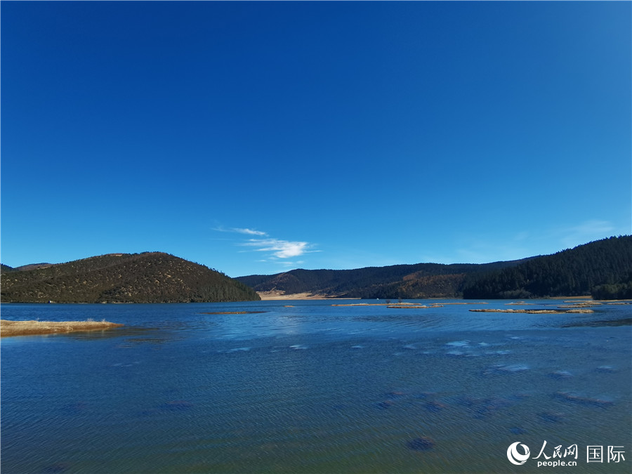 香格里拉國(guó)家公園景區(qū)內(nèi)，被譽(yù)為“高原仙子”的屬都湖。人民網(wǎng)記者 杜明明攝