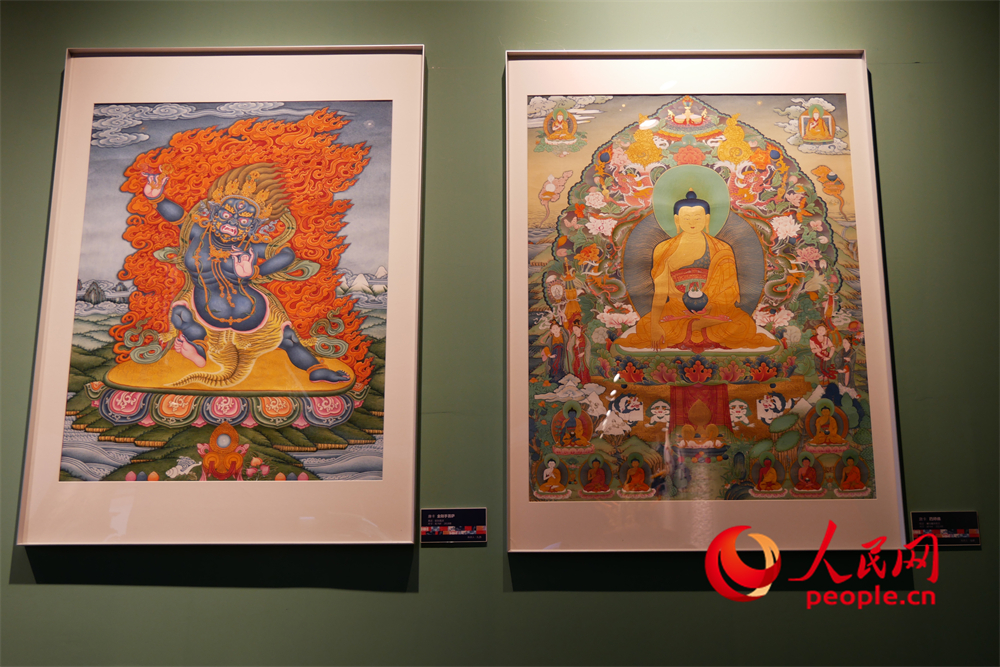 唐卡藝術(shù)作品。人民網(wǎng) 韋衍行攝