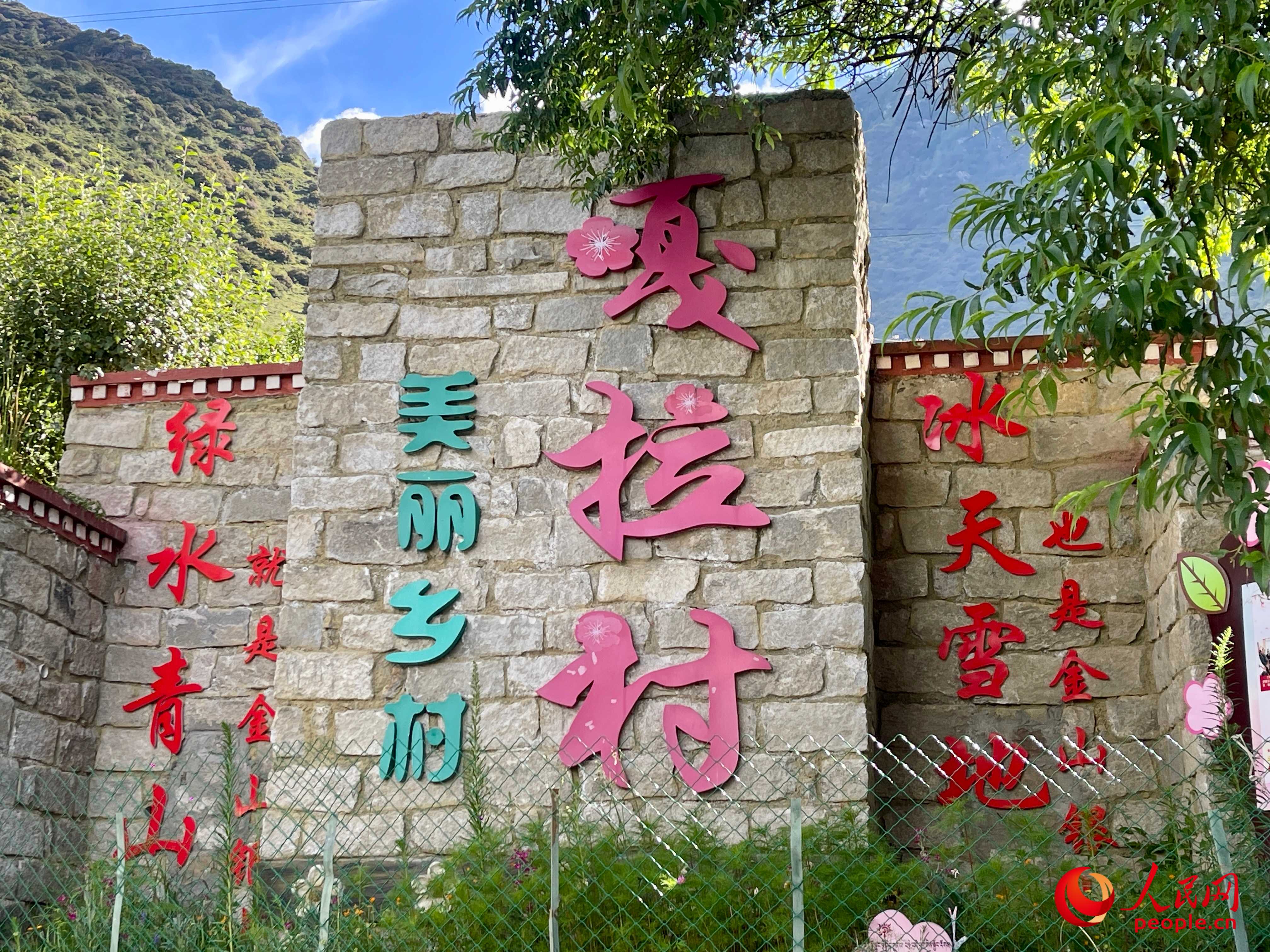 林芝鎮(zhèn)嘎拉村。人民網(wǎng) 周靜圓攝